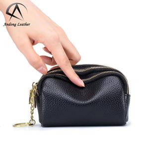 Monedero Pequeño de Cuero Vacuno Andong, Bonito Monedero Coreano para Damas, Monederos de Cuero Vacuno Genuino, Llavero, Cartera para Mujer - Product Image 3