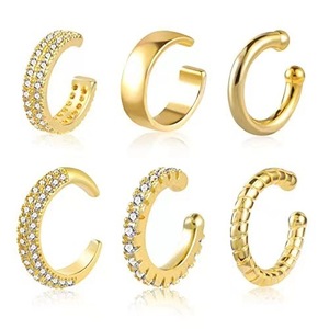 Anting-anting elegan gaya segar kuningan berlapis emas asli anting-anting serbaguna wanita kelas atas - Product Image 2