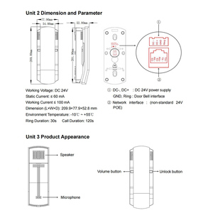 <span class=keywords><strong>Interphone</strong></span> audio GVS, combiné de porteuse intérieure, installation facile, matériau ABS, sonnette téléphonique - Product Image 4