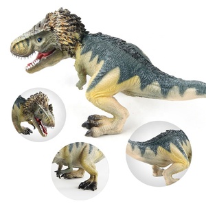 Juguetes cognitivos simulación Jurásico Animal dinosaurio modelo gris-amarillo PARASAUROLOPHUS PVC figurita boca móvil para niños - Product Image 6