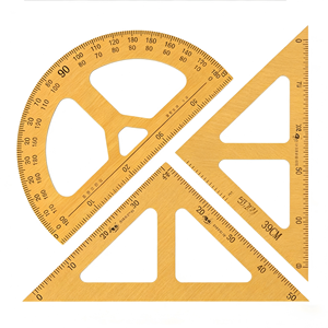 Juego de Matemáticas de Madera Maciza, Compás, Triángulos, Juego de Enseñanza para el Aula, Demostración, Grandes Herramientas de Enseñanza Geométrica, Regla - Product Image 2