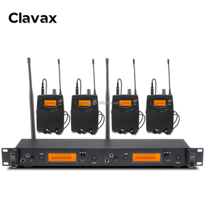 Clavax CLIEM-IEM2050 trong tai không dây Tai màn hình hệ thống kim loại IEM hệ thống không dây sân khấu monitoreo trong tai với người dùng không giới hạn - Product Image 1