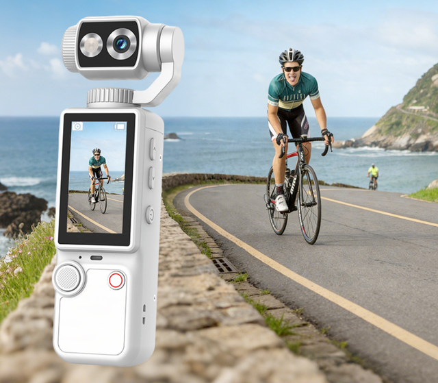Q8 Handheld Sports Camera Outdoor Cycling 180 Rotatable Lens 4K 5MP Vlog Portable Camcorder Stand Digital Vlogging Camera