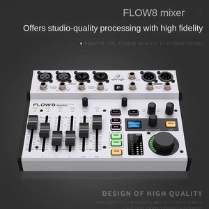 베링거 FLOW 8 디지털 믹서, 블루투스 오디오 및 앱 컨트롤, 60mm 채널 페이더, 2FX 프로세서 및 USB/오디오 인터페이스 포함 - Product Image 2