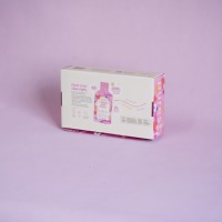 Boîte d'expédition pliante en carton ondulé rose personnalisée, imprimée recto-verso, pour emballage de peptides et suppléments de beauté