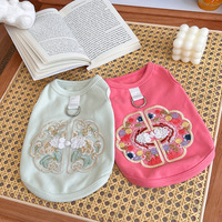 Vêtements traditionnels chinois pour animaux de compagnie, style printemps-été, pantalons pour chiens et chats Teddy Bear et Panda avec dos réglable