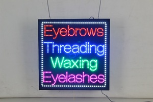 Hot Sale Led Open Store <strong>Eyebrows</strong> <strong>Threading</strong> Waxing Eyelashes Sign for Beauty Salon Shop 24*24 Inch Signage - Product Image 5