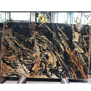 Magma Gold luxury black fusion granite slab Suppliers Wholesale Price