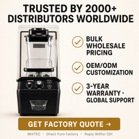 Blender Komersial Restoran Hotel 1600W dengan Wadah Tritan, Layar Digital Countdown, OEM ODM, Grosir Peralatan Katering
