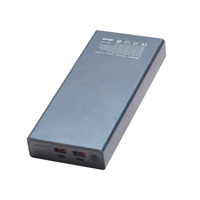 Batterie externe portable en alliage d'aluminium Li-Polymère 30000mAh avec câble USB Type-C à charge rapide 22.5W pour téléphone et ordinateur portable