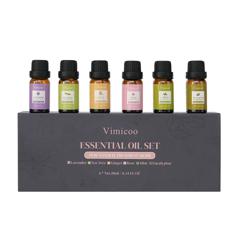 Vendita diretta della fabbrica grado terapeutico olio essenziale 6 pz 100% puro naturale aromaterapia oli regalo olio essenziale Set