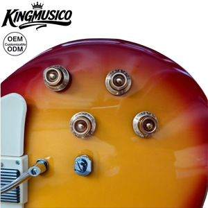 Guitarra Eléctrica Estilo <span class=keywords><strong>LP</strong></span> al por Mayor, Cuerpo de Álamo, Mástil de Arce, Guitarra de Metal para Principiantes y Uso en Bandas - Product Image 3