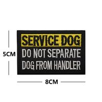 Écusson de moral brodé pour chien d'assistance en formation, motif « Ne séparer pas du conducteur », avec fixation auto-agrippante pour gilet de chien d'assistance