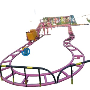 Venta al por mayor de Interior de madera sin motor patio trasero montaña rusa al Aire Libre Parque de Atracciones equipo para niños montaña rusa de pedal humano - Product Image 1