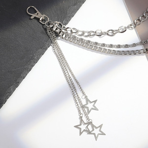 Chaîne de <span class=keywords><strong>pantalon</strong></span> en acier inoxydable avec pendentif étoile creuse, style PUNK, <span class=keywords><strong>pour</strong></span> femmes et hommes, bijou de corps tendance Hip Hop - Product Image 6