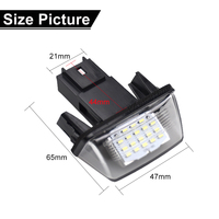 Eclairage de plaque d'immatriculation LED pour Citroën C3 C4 C5 BERLINGO Saxo Xsara Picasso pour Peugeot Partner 206 207 306 307 308 5008