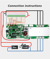 Carte PCB BMS LiFePO4 TDT 48V 200A 150A 100A en aluminium avec équilibrage actif pour onduleurs de stockage d'énergie domestique Growatt Deye