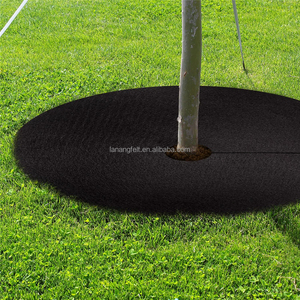 Anneau de paillis rond de 1 mm, protecteur d'arbre, tapis non tissé, réutilisable, barrière <span class=keywords><strong>anti</strong></span>-mauvaises herbes résistante, <span class=keywords><strong>FEUTRE</strong></span> pour la lutte contre les mauvaises herbes, protection des racines - Product Image 2