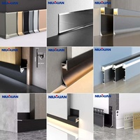 NIUYUAN OEM Plinthe en aluminium à LED moderne et durable, conçue en usine