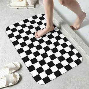 Tappetino da <span class=keywords><strong>bagno</strong></span> a scacchi bianco e <span class=keywords><strong>nero</strong></span> a diatomee antiscivolo terra <span class=keywords><strong>tappeto</strong></span> da <span class=keywords><strong>bagno</strong></span> Super assorbente ad asciugatura rapida tappeti da <span class=keywords><strong>bagno</strong></span> per cucina di casa - Product Image 5