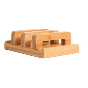 Giá rẻ tre dọc máy tính xách tay đứng có thể điều chỉnh bằng gỗ máy tính xách tay chủ Non-Slip máy tính xách tay Dock tương thích với Apple MacBook - Product Image 2