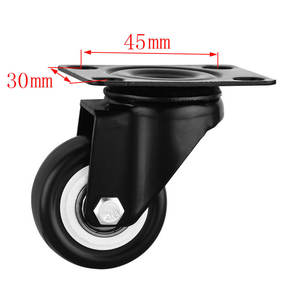 PVC Swivel Stahl Platte Caster Räder, Möbel Rollen - Product Image 3