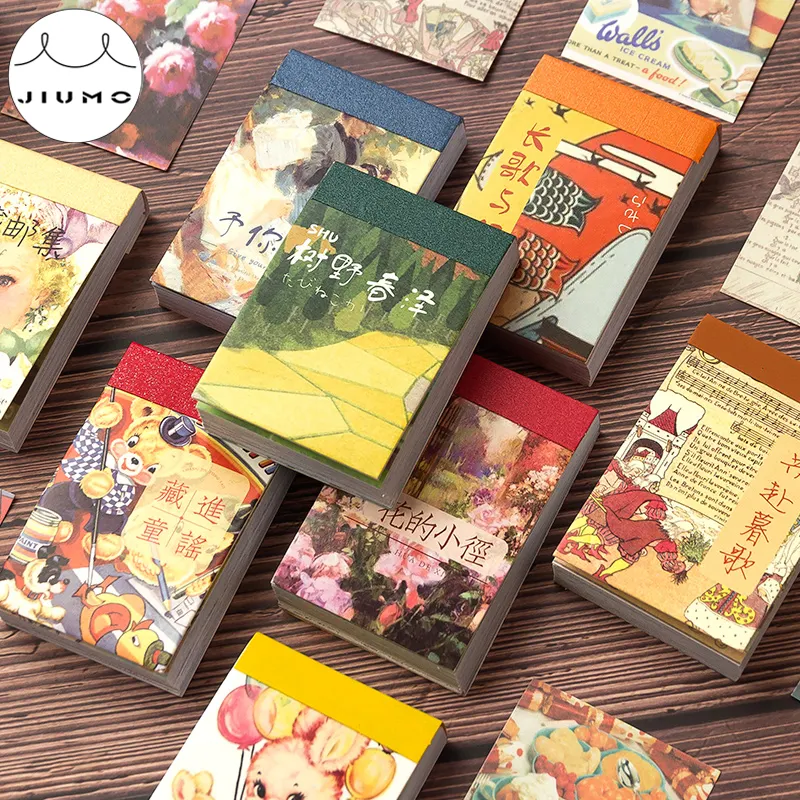 8 Design Ins Style Years Chapter Series Retro Small Bean Book Creative DIY Hand Account Decoration LOMO Cards JIUMO