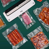 Sacs et rouleaux de mise sous vide gaufrés en nylon PA texturé, personnalisés, pour emballage alimentaire en plastique, avec fermeture à rouleau