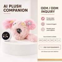 Porte-clés en peluche IA ChatGPT Gemini, Chatbot intelligent avec yeux LED expressifs, 55 langues, pour l'apprentissage des enfants, pendentif de sac, housse en peluche Type-C, OEM