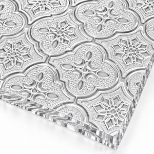 Panel de PMMA con Patrón Ornamental en Relieve, Estilo Europeo Vintage, Lámina Acrílica Transparente para Diseño de Interiores de Lujo - Product Image 3