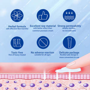 Crème à base de plantes 20g pour le psoriasis, l'acné, la dermatite, l'eczéma du scrotum, la pityriasis, l'urticaire, certifiée pour l'eczéma du scrotum - Product Image 2