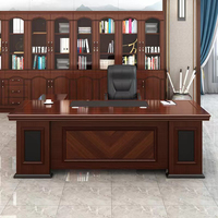Ensemble de meubles de bureau de luxe en forme de L Mobilier de bureau classique Bureau exécutif