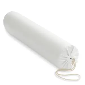 Saf pamuk yastık kılıfı koruyucu Bolster yastık kılıfı (kapak sadece, destek dahil değildir) (beyaz)