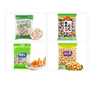 Paslanmaz Çelik Dondurulmuş Mantı Gyoza Paketleme Makinesi, Köfte ve Balık Topları için Tartılı - Product Image 2