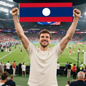 Fans évolutifs Drapeaux défilants personnalisables Bannières pour les événements sportifs Équipe acclamant le <span class=keywords><strong>Laos</strong></span> - Product Image 4