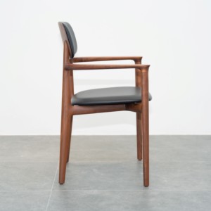 Luxury Ash Wood <b>Armchair</b> Upholstered <b>Dining</b> Chair with Comfortable Seat and Armrests Contemporary Furniture for Home PISANO - Product Image 2