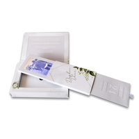 4.3 pouces, dépliant vidéo avec boîte-cadeau, tampon chaud en or et carte vidéo LCD revêtue UV et courrier vidéo.