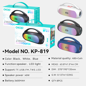 OKOP819 Haut-parleur sans fil portable à grande puissance 40W, étanche IPX7, RGB, longue autonomie, pour l'extérieur, vente en gros - Product Image 5