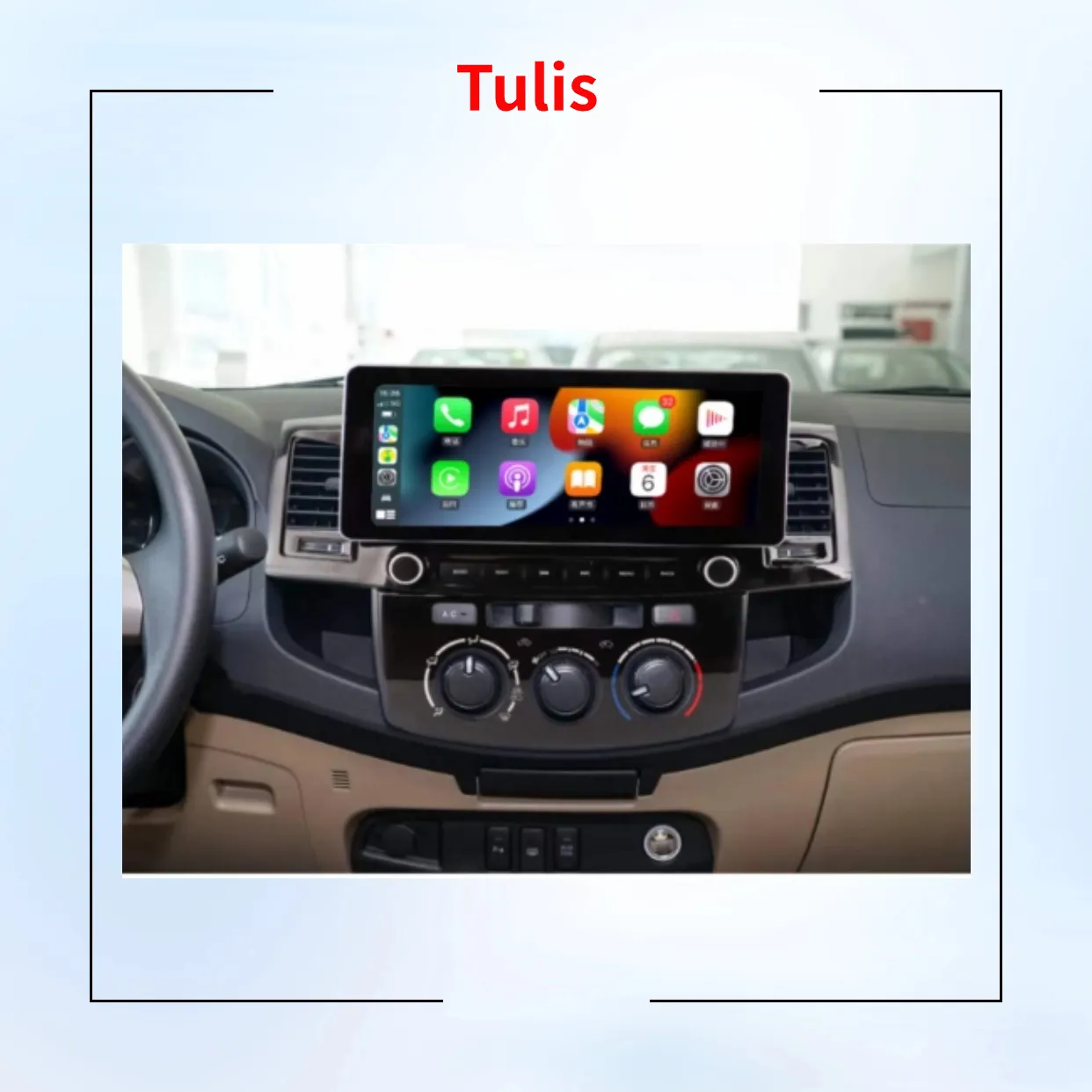 Tuis Android Car Radio GPS Navigation Head Unit For Toyota Hilux Fortuner Manual Auto A/C 2009-2015 Carplay Mutimedial