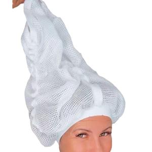 Bonnet de séchage rapide en tissu maillé écologique réglable LM pour cheveux longs et bouclés, idéal pour les filles - Product Image 5