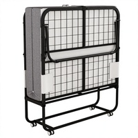 Vente en gros fabricant : Lit pliant convertible en canapé, avec matelas épaissi et structure en treillis d'acier détachable, rotatif, pour la maison et la sieste, modèle d'exportation
