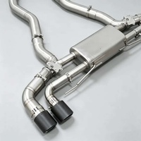 Échappement Catback pour BMW M5 F10 M6 F06 F12 F13 S63 4.4T V8, silencieux Axleback, commande à distance, acier inoxydable 1,5 mm, poli miroir