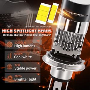 ระบบไฟส่องสว่างอัตโนมัติ Mini Y1MT H4 H7 โปรเจคเตอร์ H4 Bi LED พร้อมเลนส์โปรเจคเตอร์และไฟเลเซอร์ หลอดไฟหน้า LED สำหรับรถยนต์และรถจักรยานยนต์ - Product Image 3