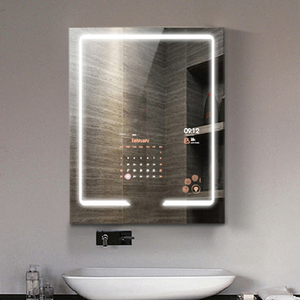 <span class=keywords><strong>Specchio</strong></span> TV da Bagno Moderno IP44 Impermeabile con Illuminazione LED Rettangolare, Lenti in Alluminio, Wi-Fi, Riproduzione Video e Design Grafico - Product Image 5