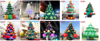 8m de haut LED éclairé extérieur grand arbre de Noël gonflable blanc décoré pour le décor de festival de centre commercial