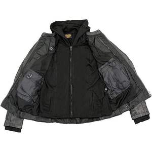 2025 chaqueta con capucha de cuero PU negra 3/4 Reversible para mujer ML2066 prendas de vestir exteriores con diseño tribal reflectante - Product Image 6