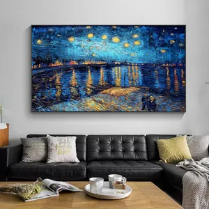 Известная Масляная картина импрессиониста, звездная ночь на реке Рон, Винсент Ван Гог
