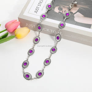 Bayanlar için ayarlanabilir Metal bel zincir kemer kadınlar için Cowgirl batı tarzı elbiseler ve kot-bel linkler zincir kemer s - Product Image 2