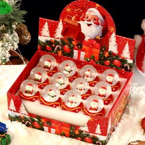 Christmas Ornament Gift Set Luminous Glowing Resin Crystal Ball <b>Train</b> for Snowman Ornament Holiday Decorations - Product Image 2