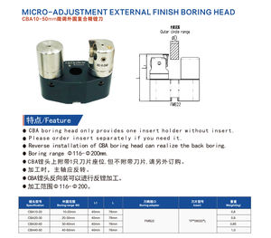 <span class=keywords><strong>CBA</strong></span>-Cabezal de perforación de acabado externo, Micro ajuste, cabezal de perforación de aluminio - Product Image 5